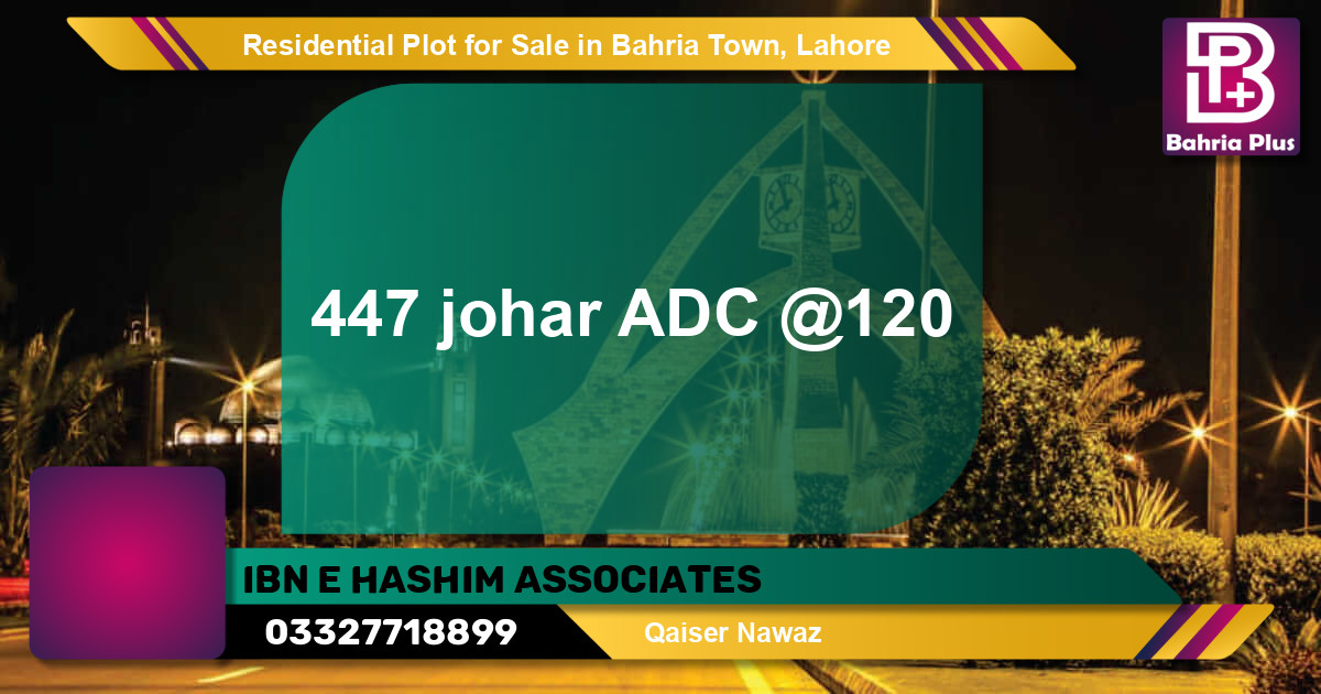 Residential Plot for Sale in Bahria Town, Lahore - (BP-95030)