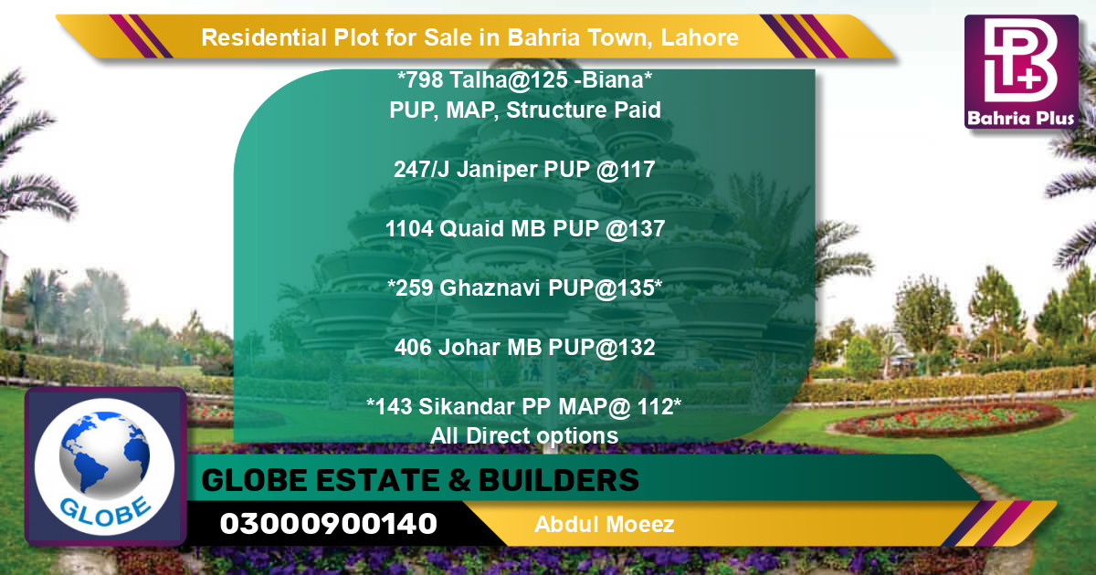 Residential Plot for Sale in Bahria Town, Lahore - (BP-95040)