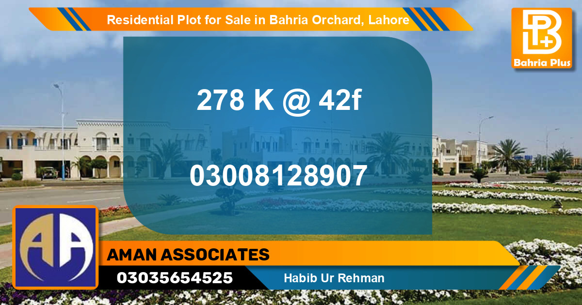 Residential Plot for Sale in Phase 2 - K Block -  Bahria Orchard, Lahore - (BP-95089)