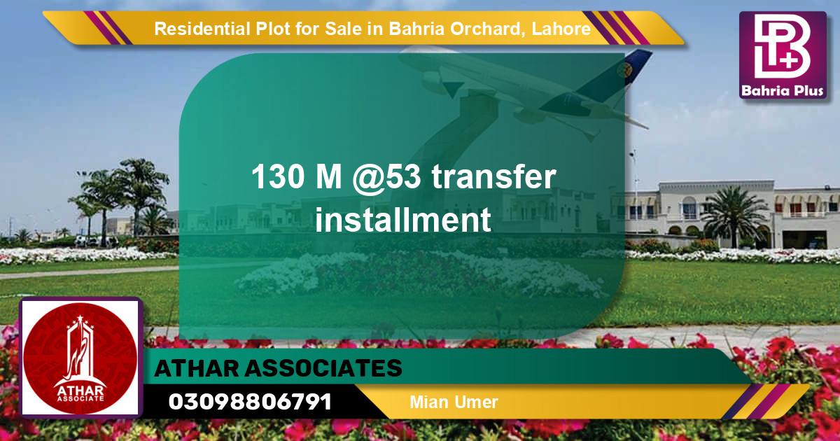 Residential Plot for Sale in Bahria Orchard, Lahore - (BP-95131)