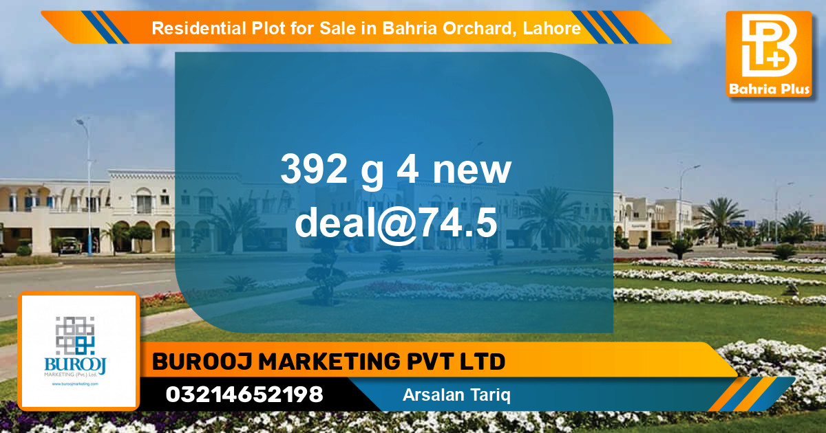 Residential Plot for Sale in Bahria Orchard, Lahore - (BP-95180)