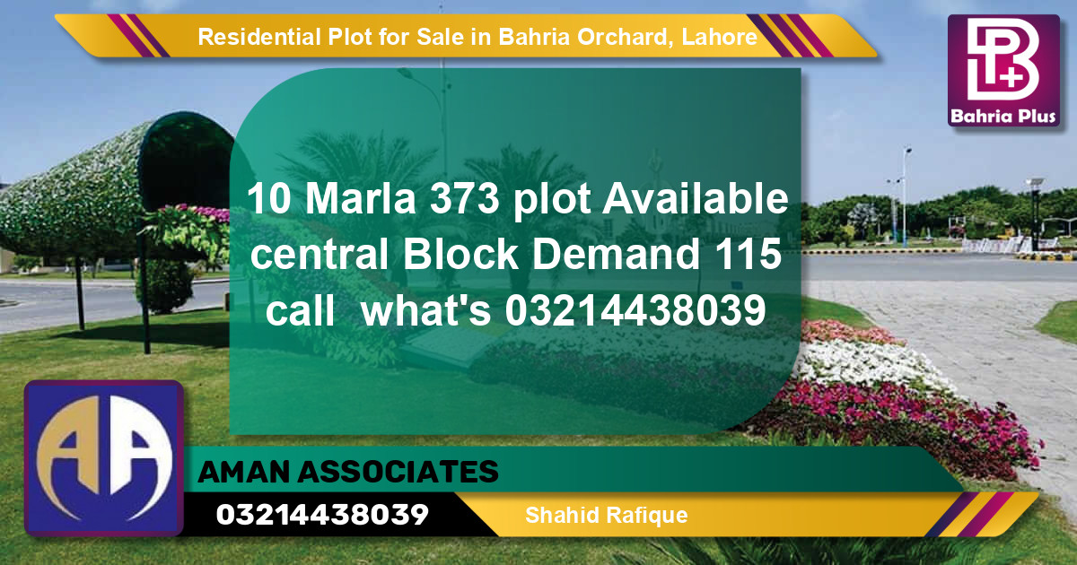 Residential Plot for Sale in Bahria Orchard, Lahore - (BP-95182)