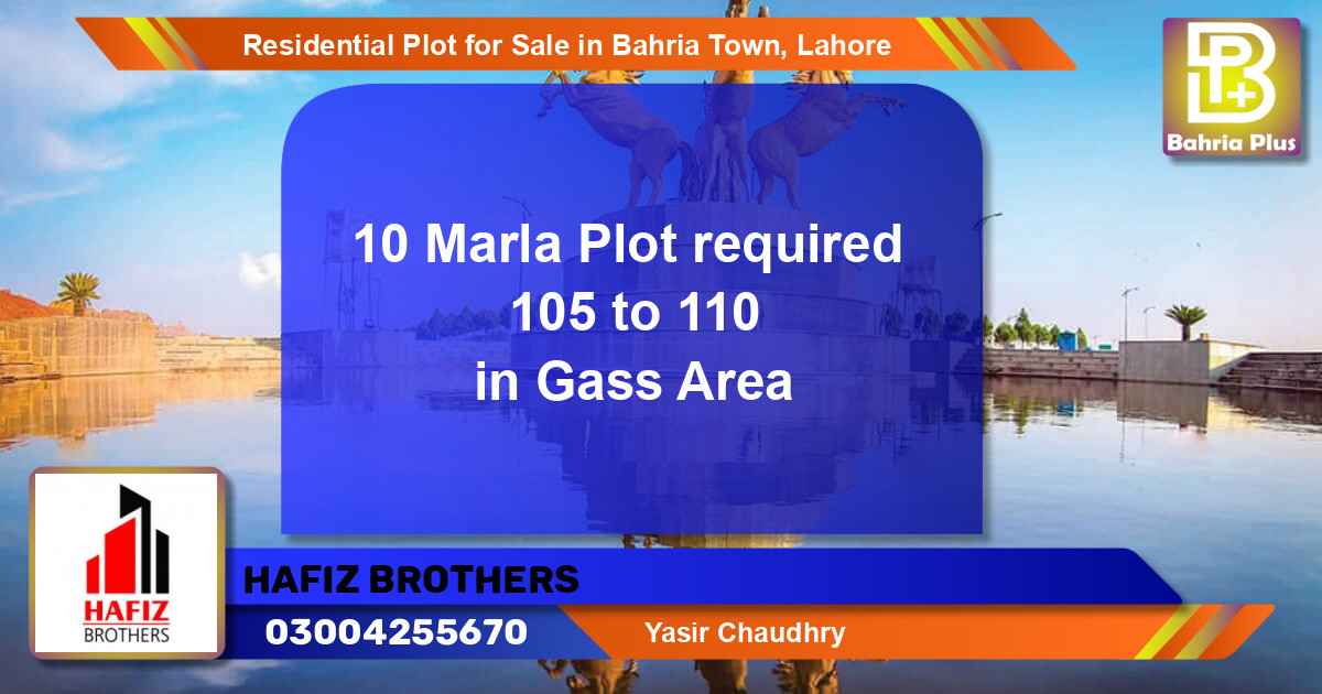 Residential Plot for Sale in Bahria Town, Lahore - (BP-95301)