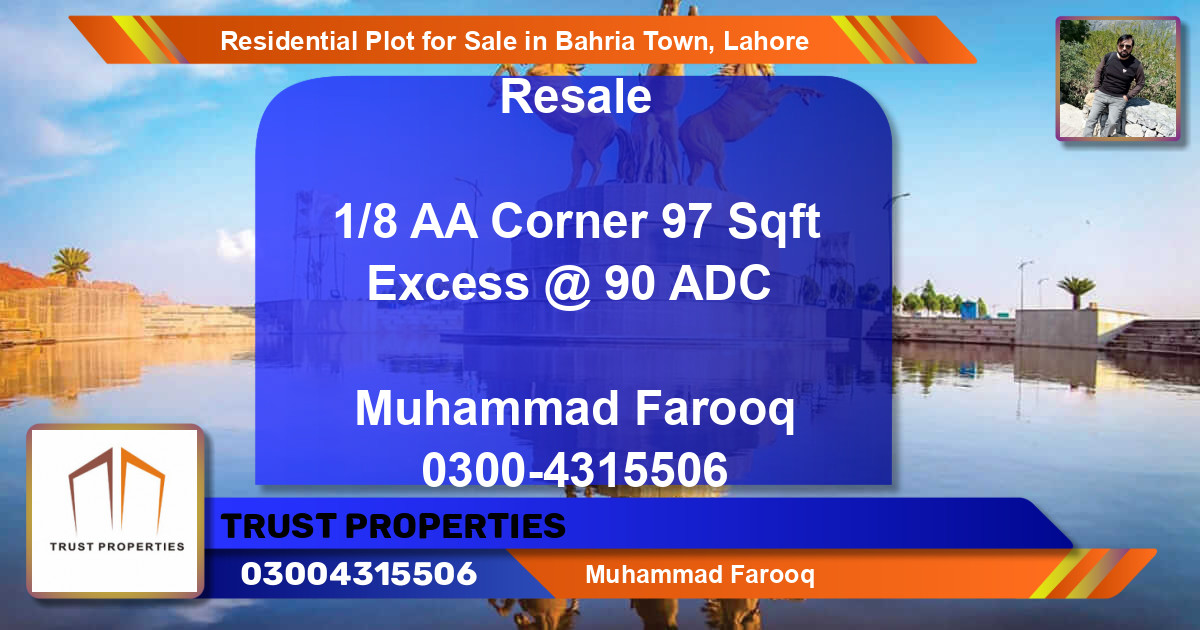 Residential Plot for Sale in Bahria Town, Lahore - (BP-95302)