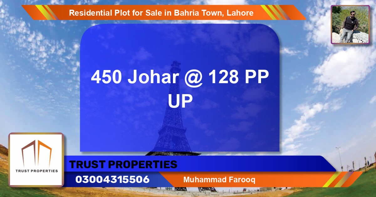 Residential Plot for Sale in Bahria Town, Lahore - (BP-95306)