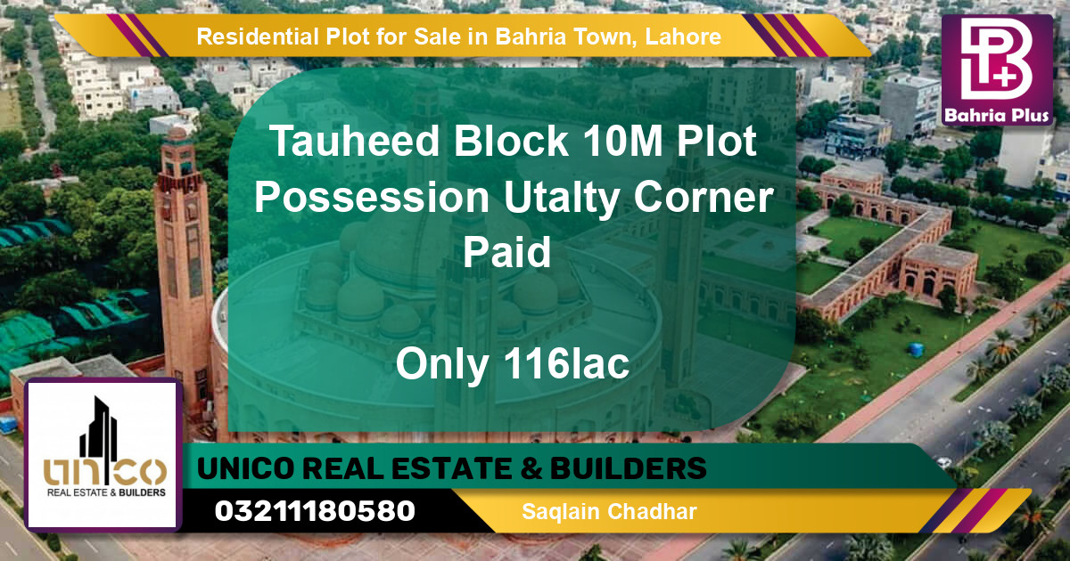 Residential Plot for Sale in Bahria Town, Lahore - (BP-95657)