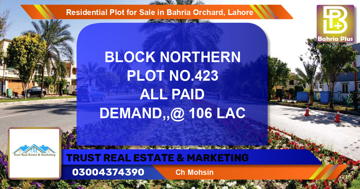 Residential Plot for Sale in Bahria Orchard, Lahore - (BP-95661)