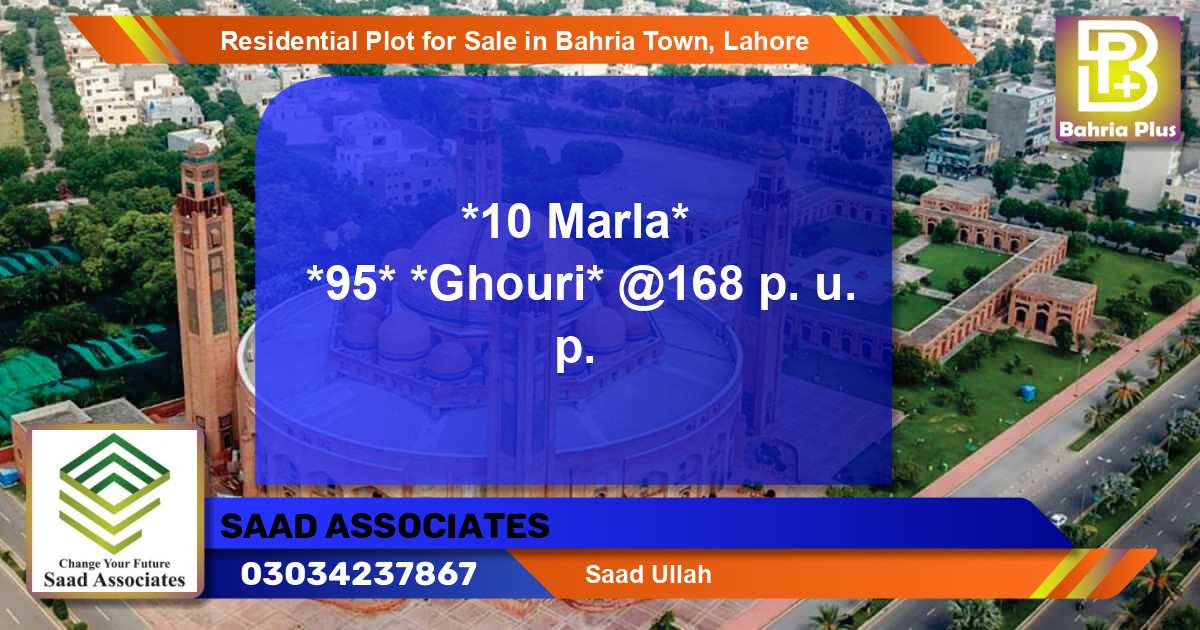 Residential Plot for Sale in Bahria Town, Lahore - (BP-95677)