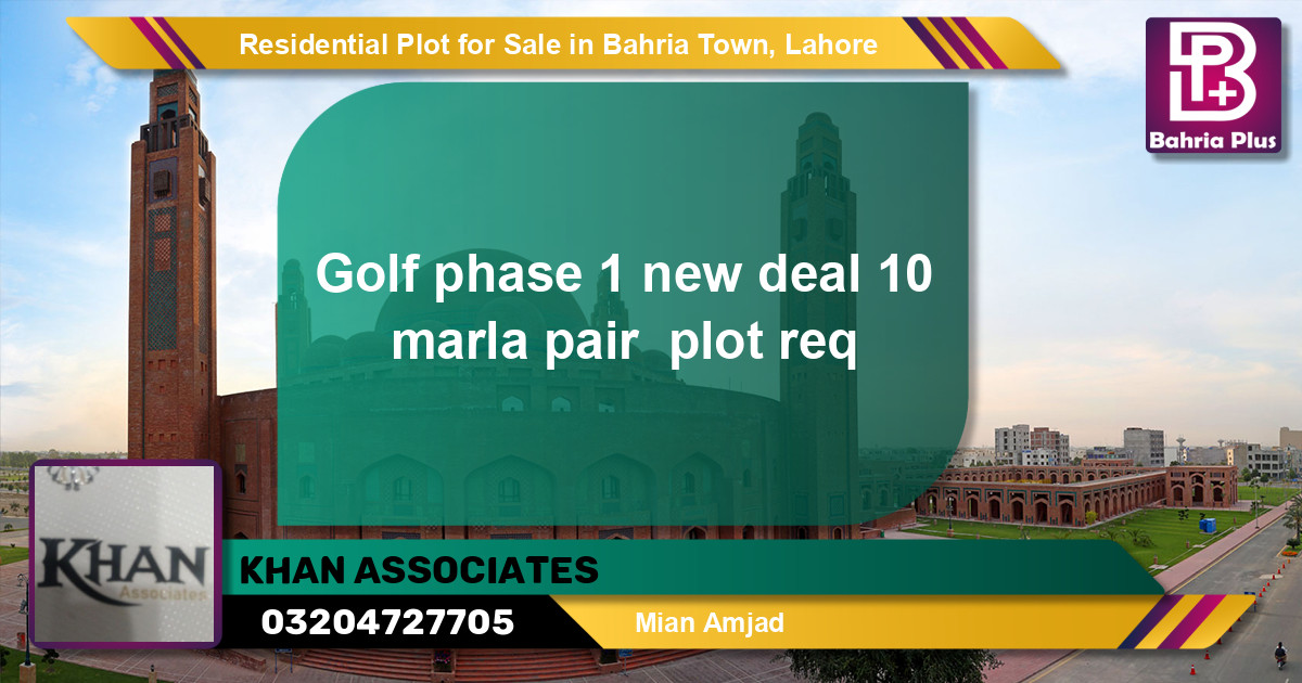 Residential Plot for Sale in Bahria Town, Lahore - (BP-95804)