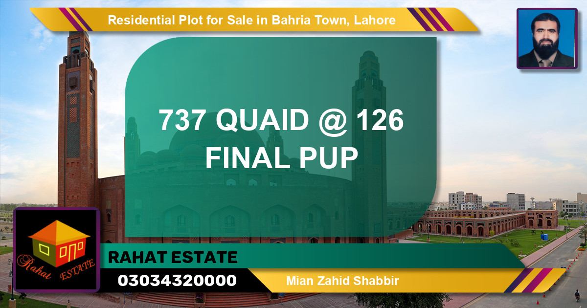 Residential Plot for Sale in Bahria Town, Lahore - (BP-95838)