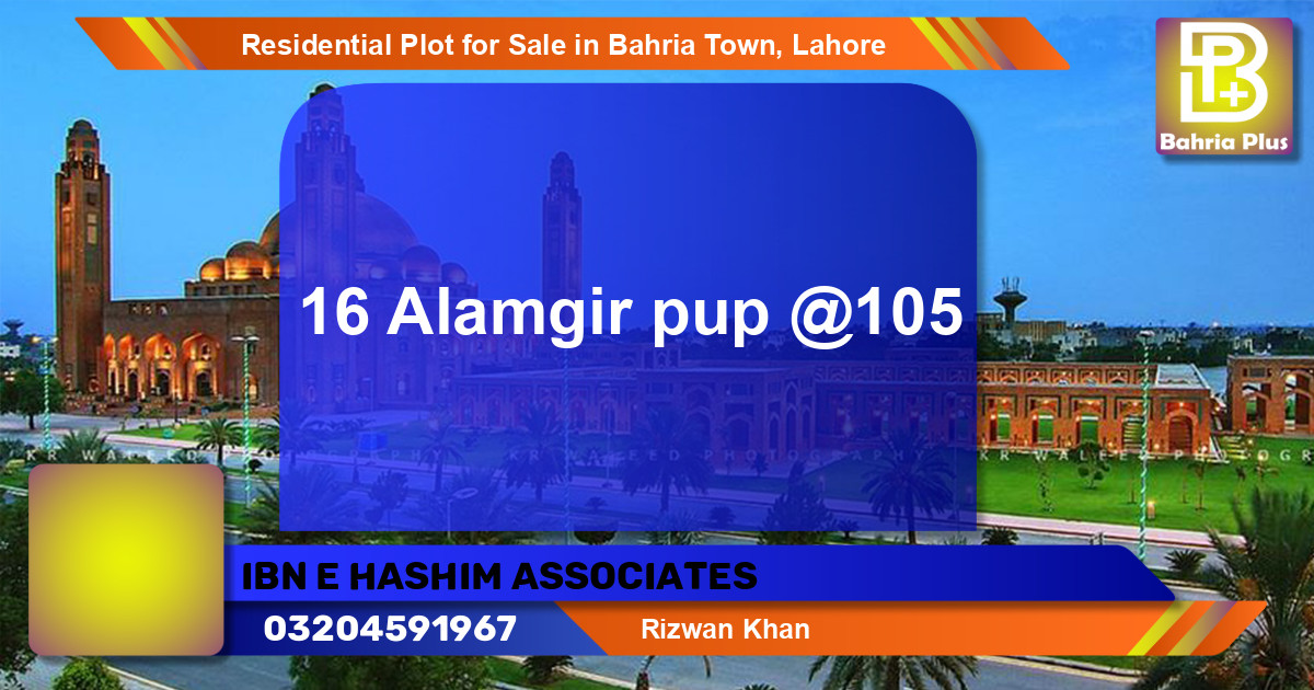 Residential Plot for Sale in Bahria Town, Lahore - (BP-95862)