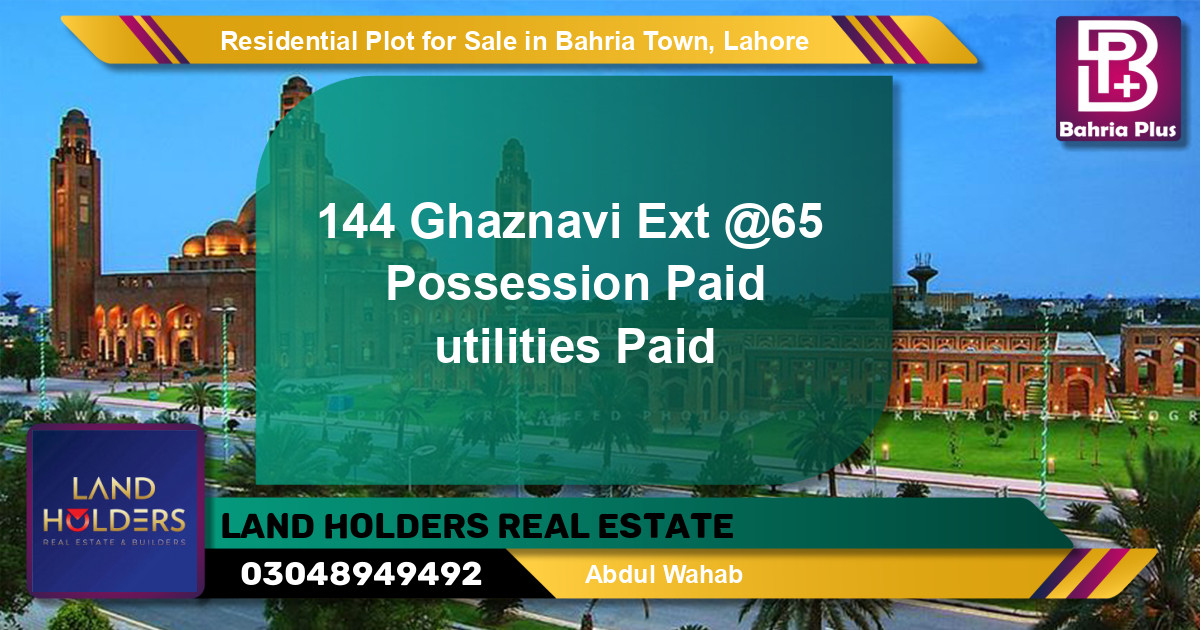 Residential Plot for Sale in Bahria Town, Lahore - (BP-95939)