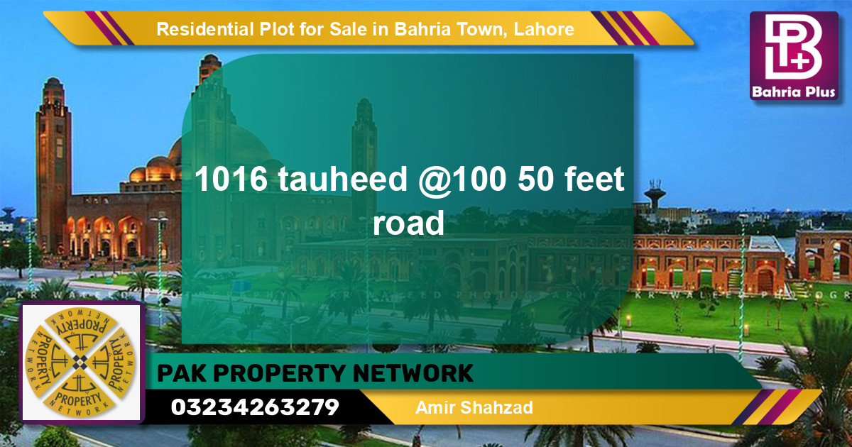 Residential Plot for Sale in Bahria Town, Lahore - (BP-95971)