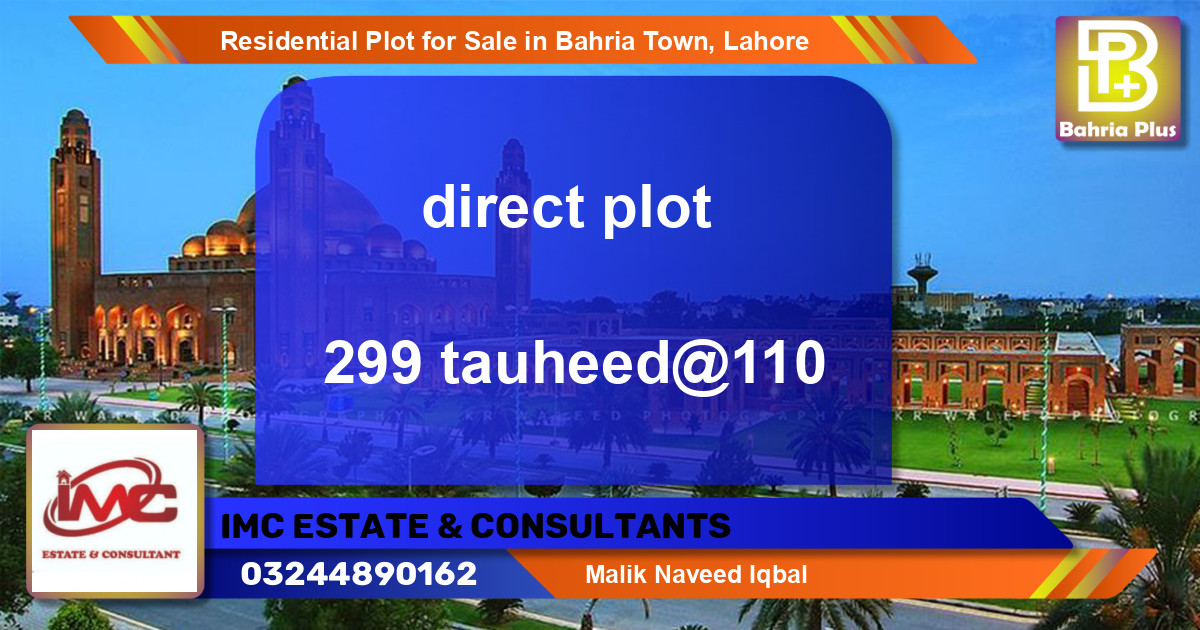 Residential Plot for Sale in Bahria Town, Lahore - (BP-95980)