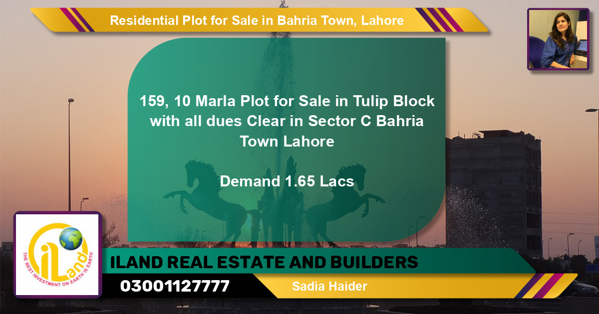Residential Plot for Sale in Bahria Town, Lahore - (BP-96048)