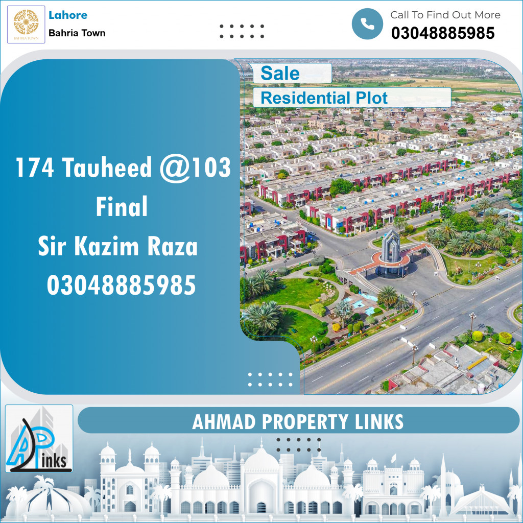 Residential Plot for Sale in Bahria Town, Lahore - (BP-96094)
