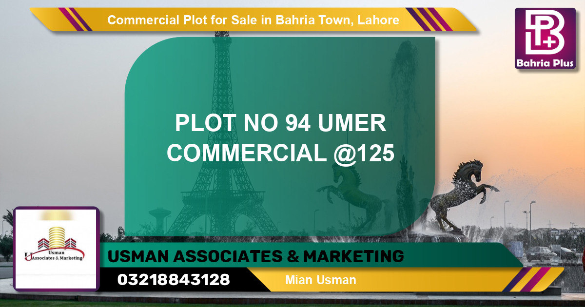 Commercial Plot for Sale in Bahria Town, Lahore - (BP-96095)