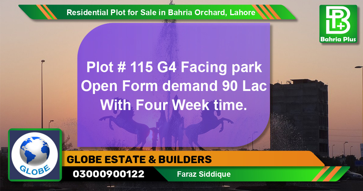 Residential Plot for Sale in Bahria Orchard, Lahore - (BP-96097)