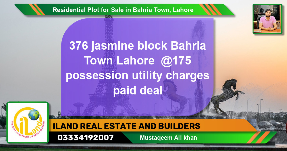 Residential Plot for Sale in Bahria Town, Lahore - (BP-96100)