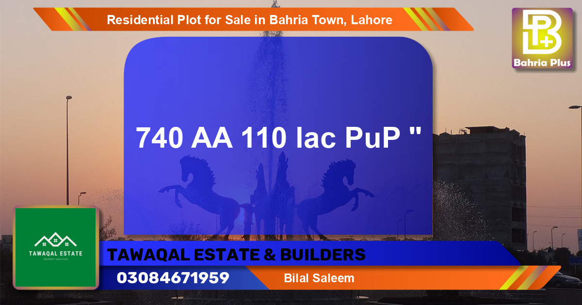 Residential Plot for Sale in Bahria Town, Lahore - (BP-96129)