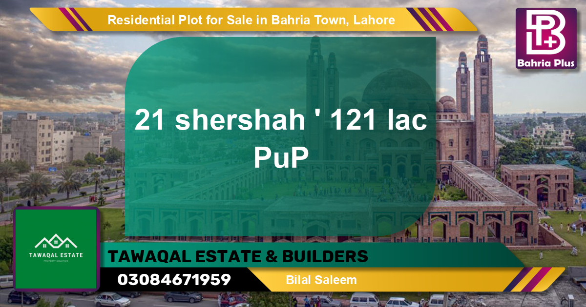 Residential Plot for Sale in Bahria Town, Lahore - (BP-96130)