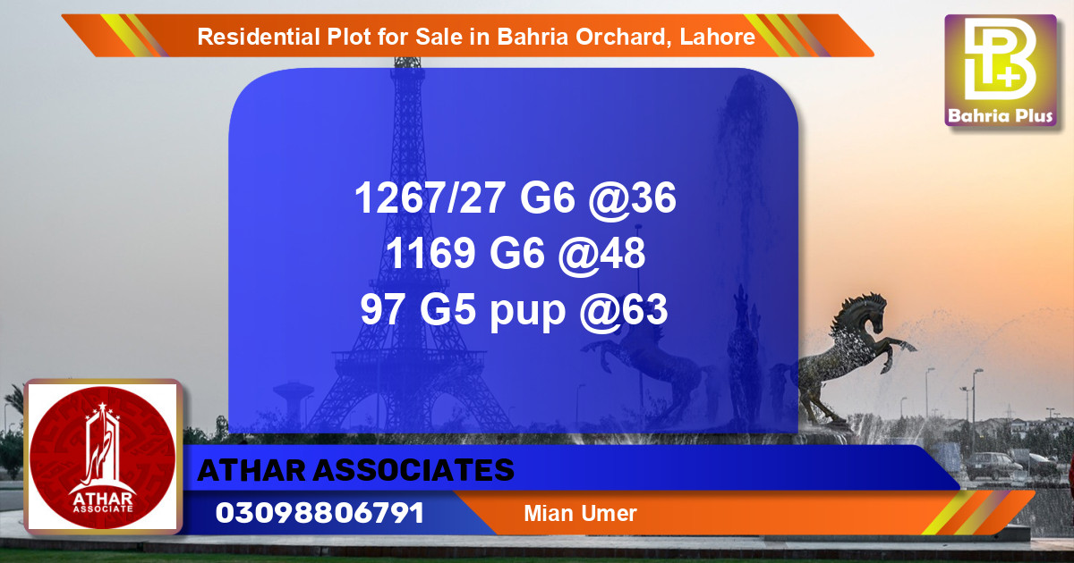 Residential Plot for Sale in Bahria Orchard, Lahore - (BP-96138)