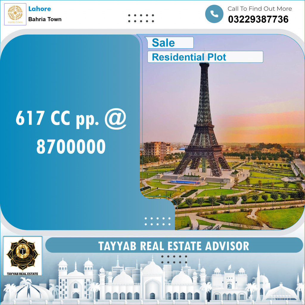 Residential Plot for Sale in Bahria Town, Lahore - (BP-96139)