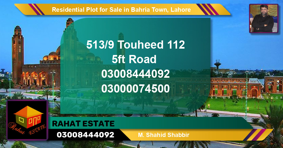 Residential Plot for Sale in Bahria Town, Lahore - (BP-96144)