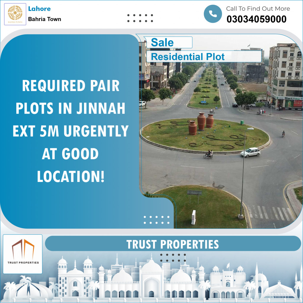 Residential Plot for Sale in Bahria Town, Lahore - (BP-96152)