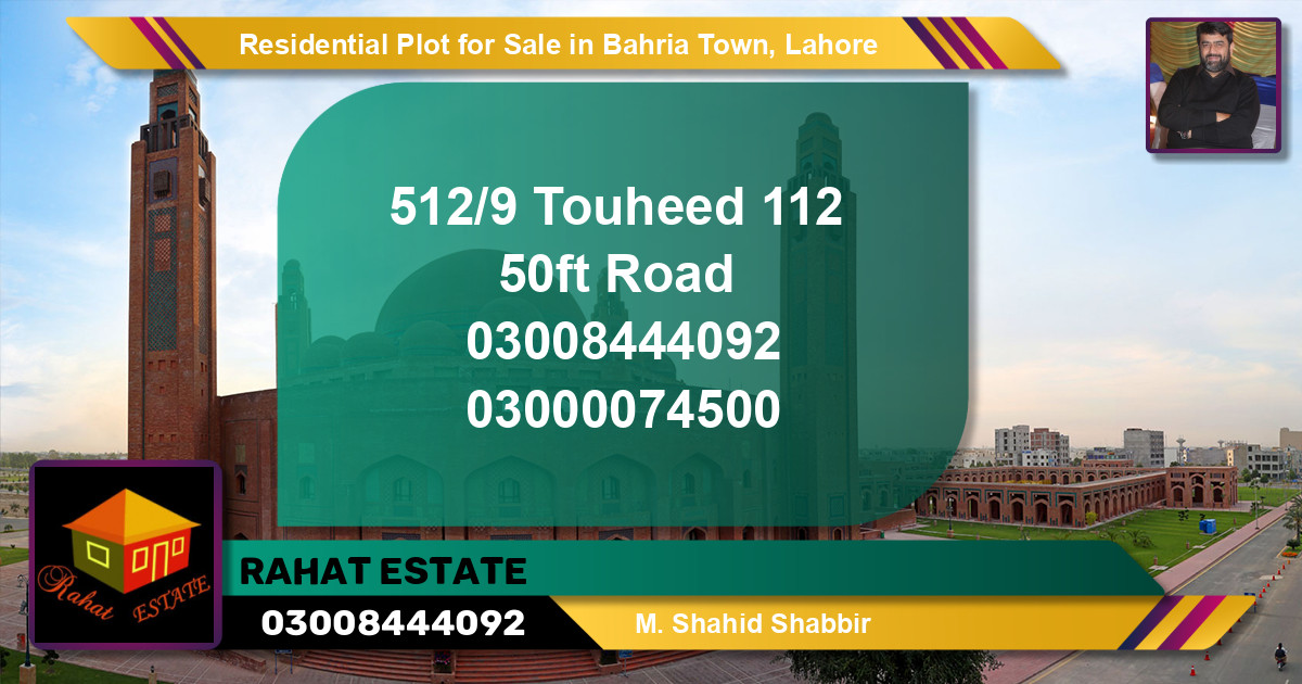 Residential Plot for Sale in Bahria Town, Lahore - (BP-96156)