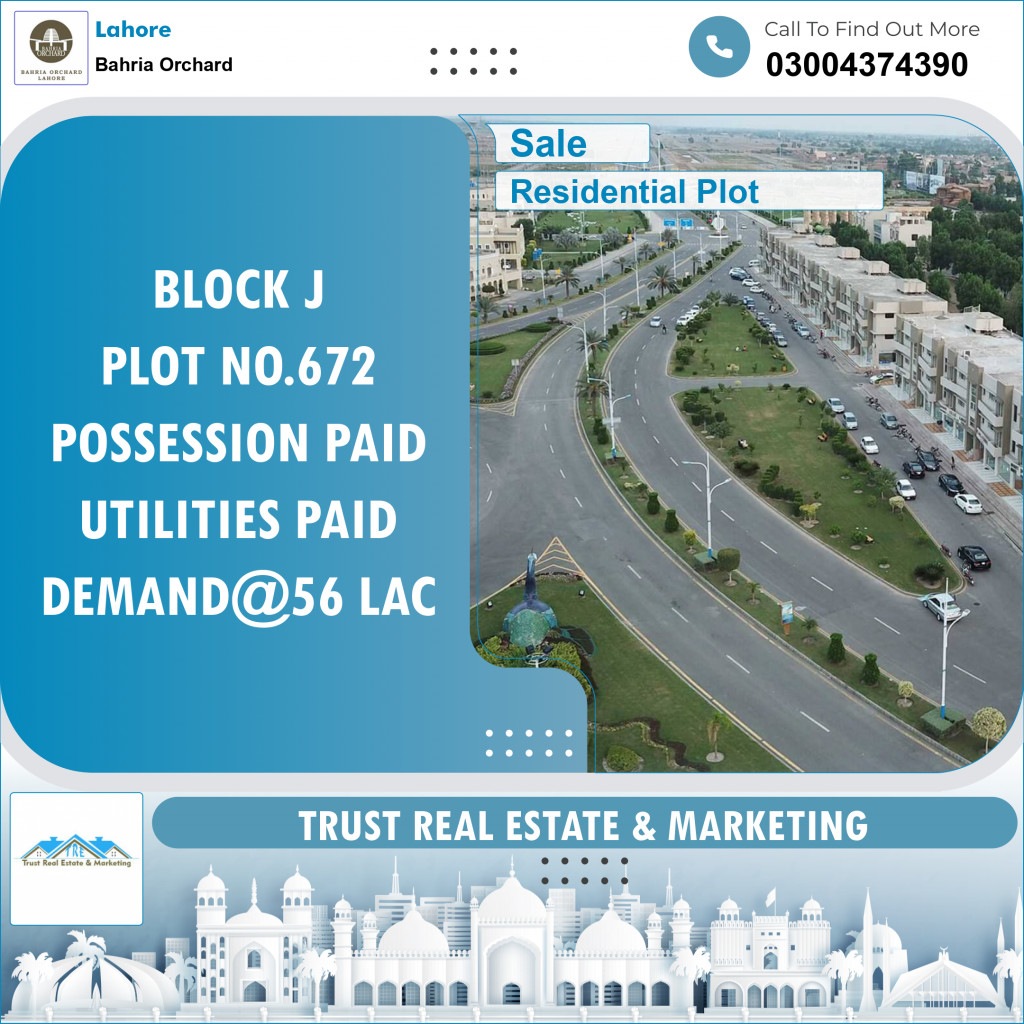 Residential Plot for Sale in Bahria Orchard, Lahore - (BP-96193)