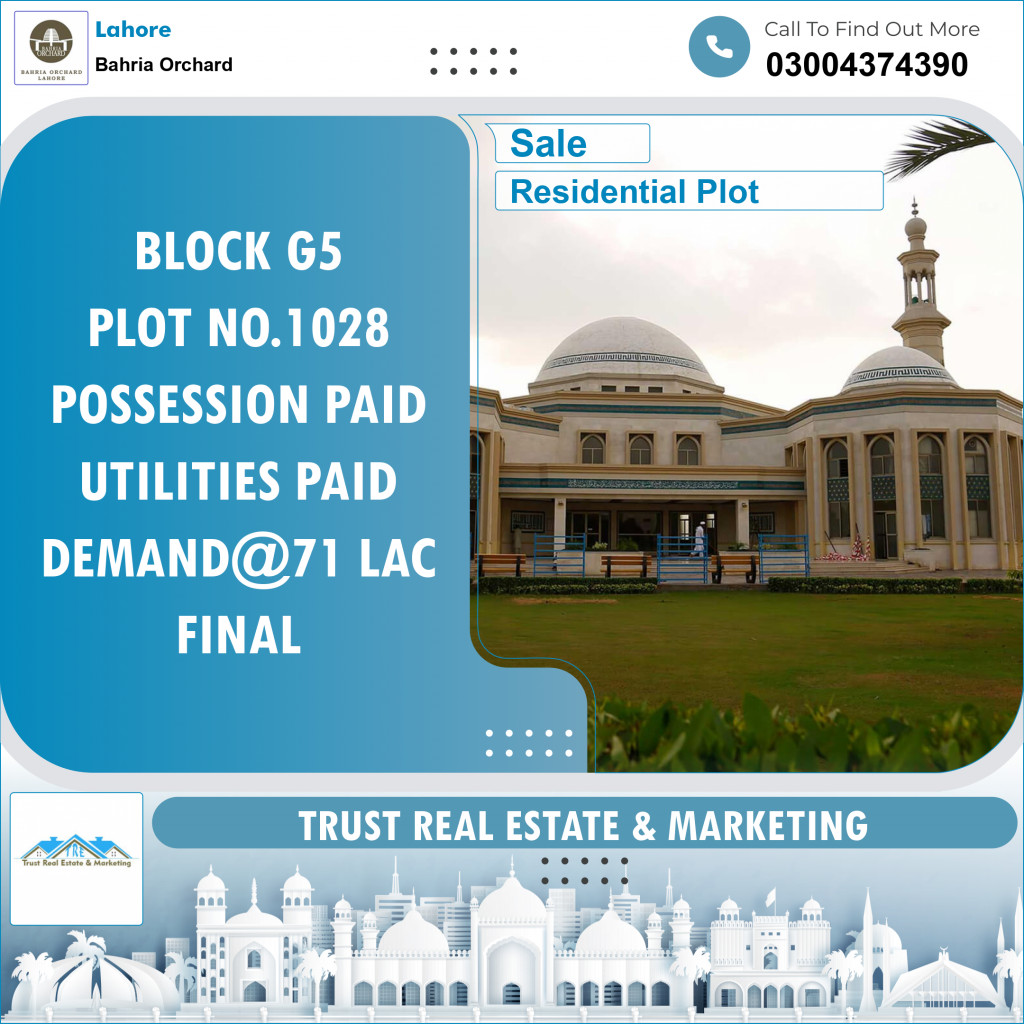 Residential Plot for Sale in Bahria Orchard, Lahore - (BP-96198)