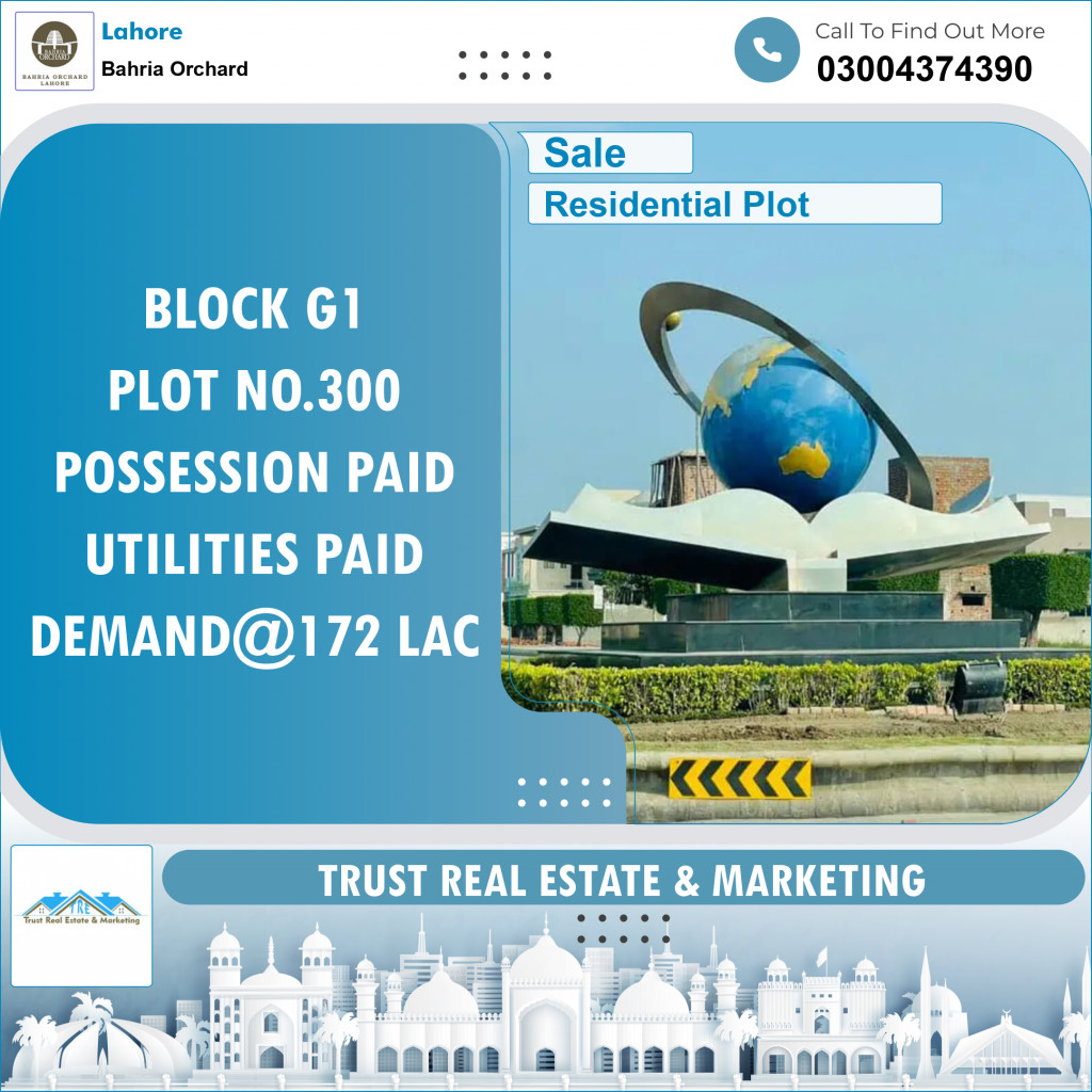 Residential Plot for Sale in Bahria Orchard, Lahore - (BP-96208)