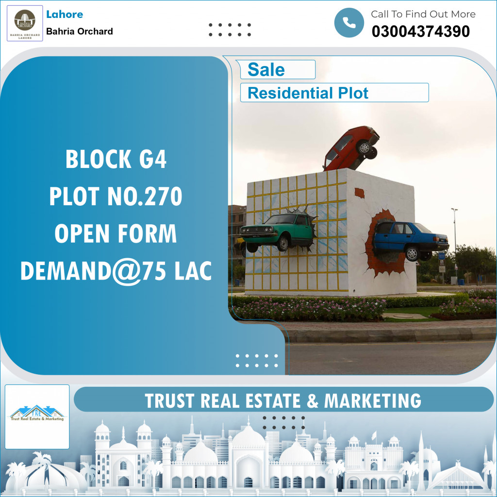 Residential Plot for Sale in Bahria Orchard, Lahore - (BP-96228)