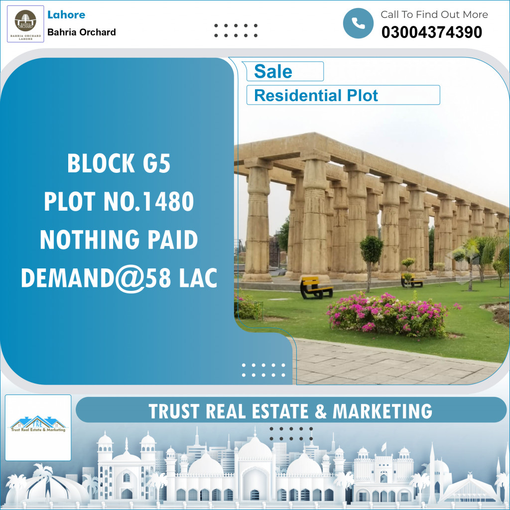 Residential Plot for Sale in Bahria Orchard, Lahore - (BP-96230)