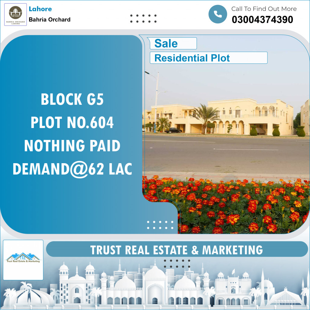 Residential Plot for Sale in Bahria Orchard, Lahore - (BP-96231)