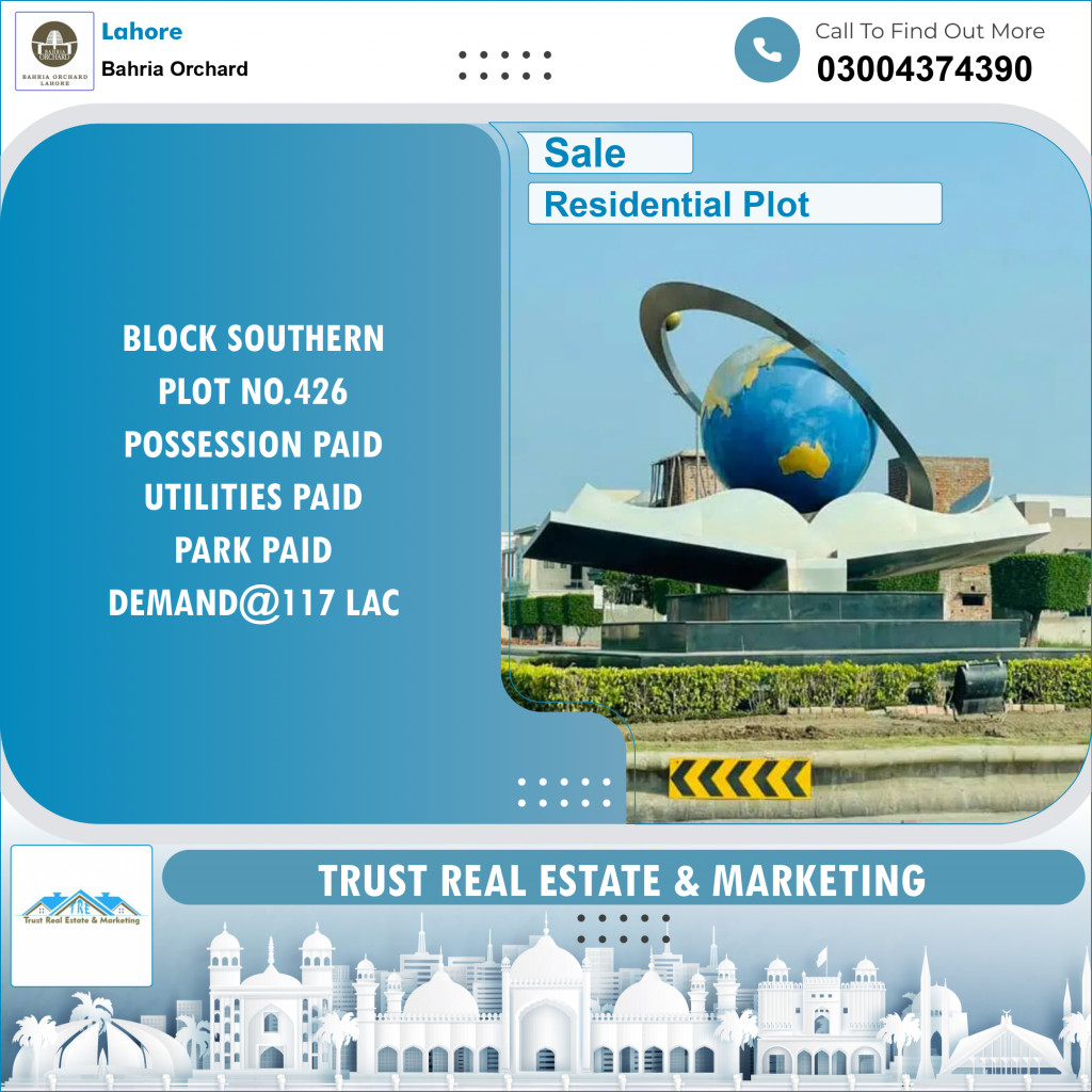 Residential Plot for Sale in Bahria Orchard, Lahore - (BP-96235)
