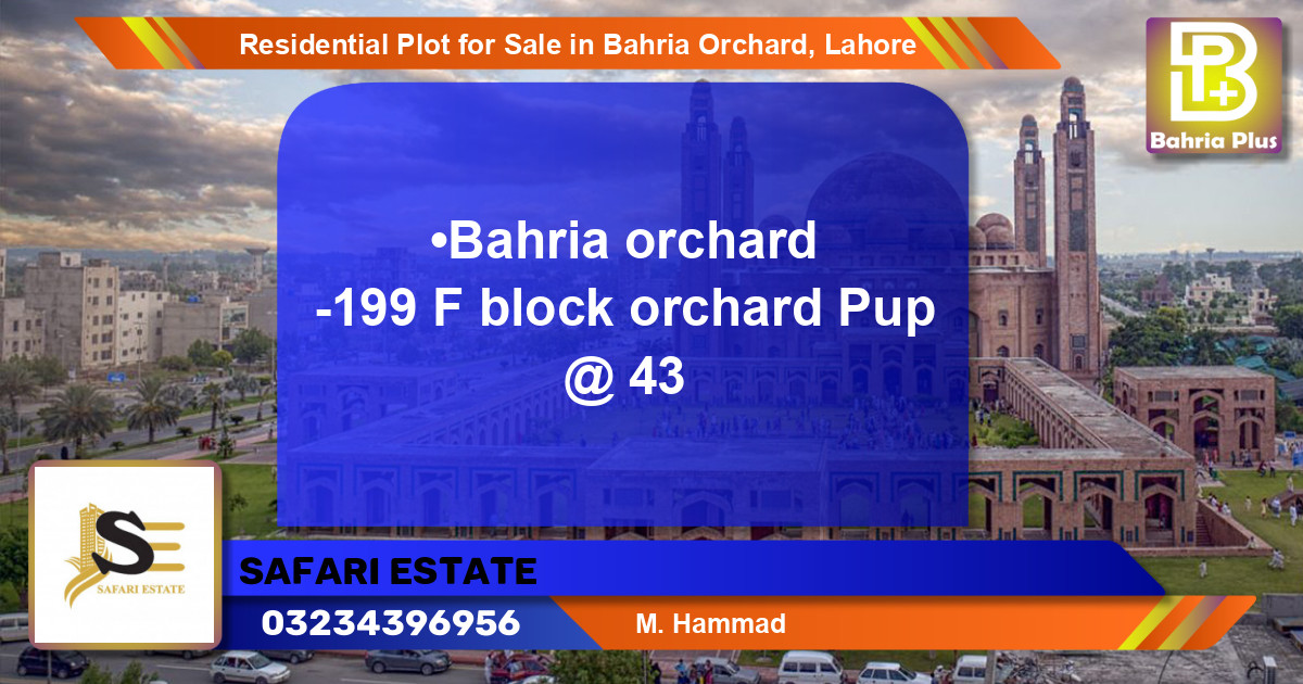 Residential Plot for Sale in Bahria Orchard, Lahore - (BP-96240)