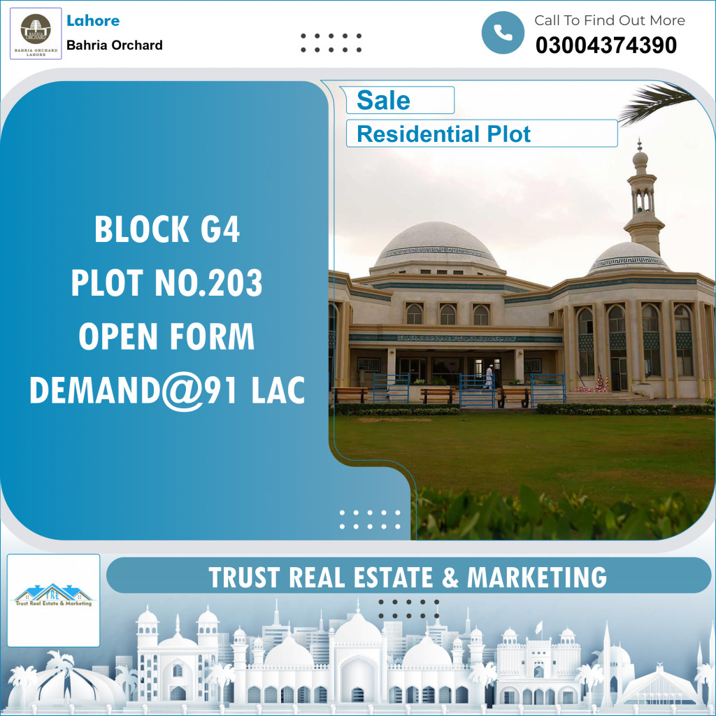 Residential Plot for Sale in Bahria Orchard, Lahore - (BP-96249)