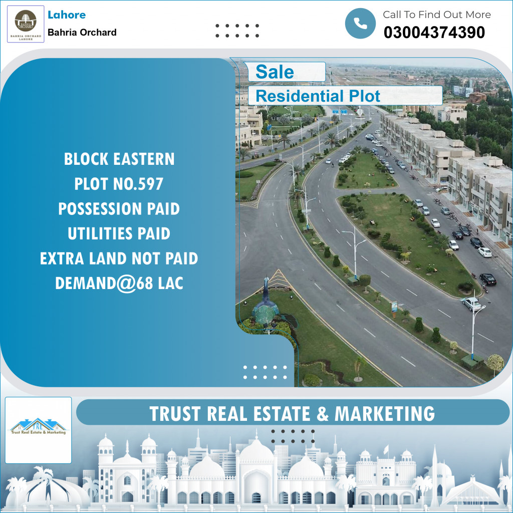 Residential Plot for Sale in Bahria Orchard, Lahore - (BP-96251)