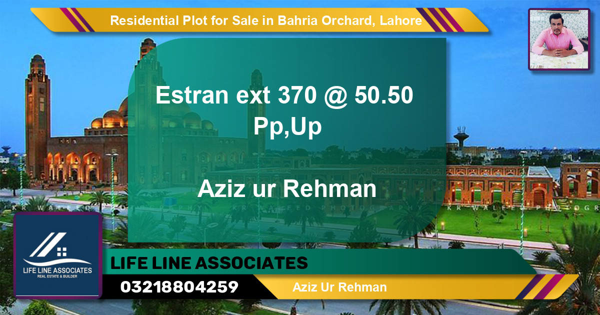 Residential Plot for Sale in Bahria Orchard, Lahore - (BP-96273)