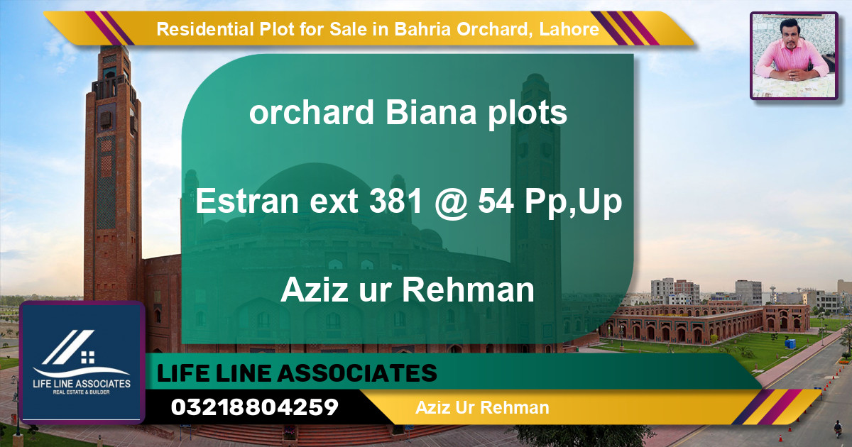 Residential Plot for Sale in Bahria Orchard, Lahore - (BP-96275)