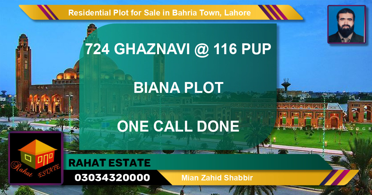 Residential Plot for Sale in Bahria Town, Lahore - (BP-96288)