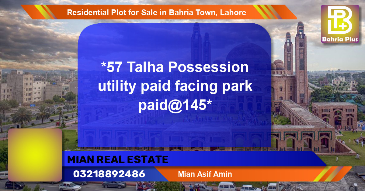Residential Plot for Sale in Bahria Town, Lahore - (BP-96293)