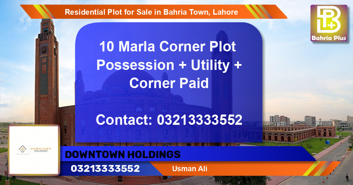 Residential Plot for Sale in Bahria Town, Lahore - (BP-96296)