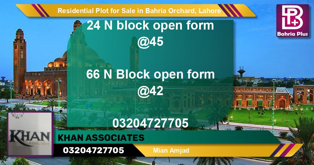 Residential Plot for Sale in Bahria Orchard, Lahore - (BP-96301)