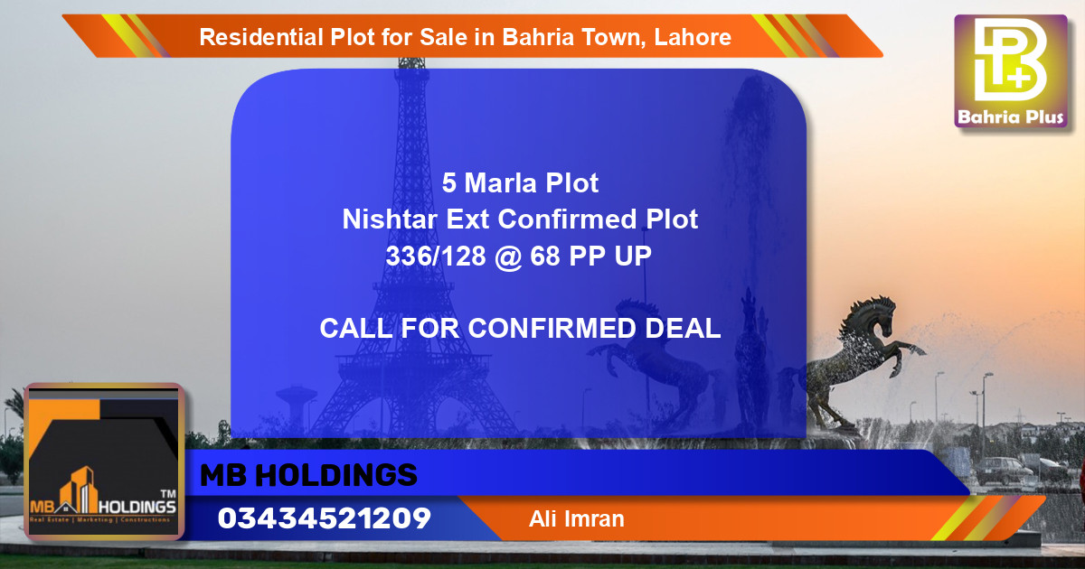 Residential Plot for Sale in Bahria Town, Lahore - (BP-96307)