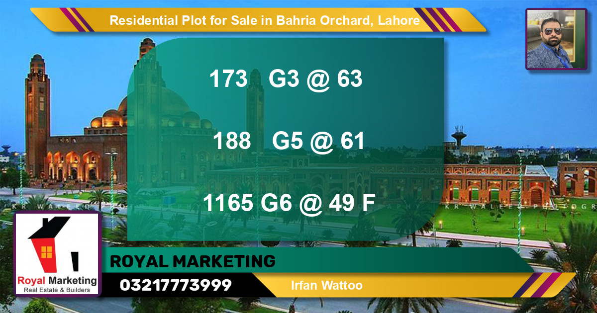 Residential Plot for Sale in Bahria Orchard, Lahore - (BP-96310)