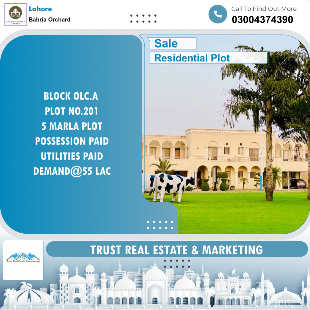 Residential Plot for Sale in Bahria Orchard, Lahore - (BP-96320)
