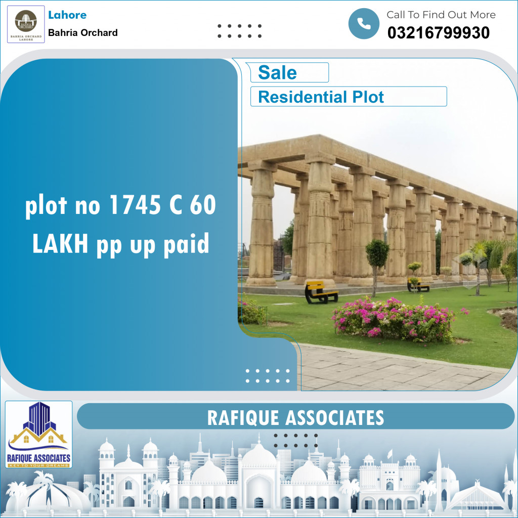 Residential Plot for Sale in Phase 2 - C Block -  Bahria Orchard, Lahore - (BP-96335)